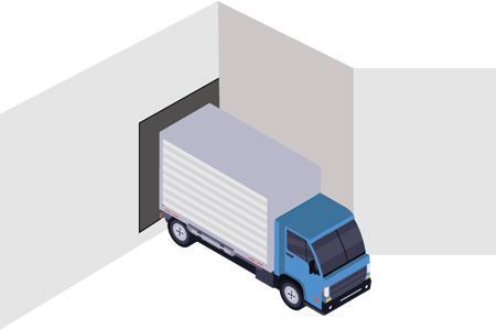 Gap between the last truck and the side wall